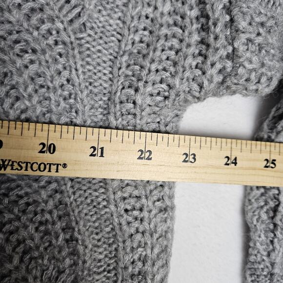 J.Crew Alpaca Blend Womens Pointelle Cable Knit Sweater AF007 Cottage Gray XL - Picture 12 of 16